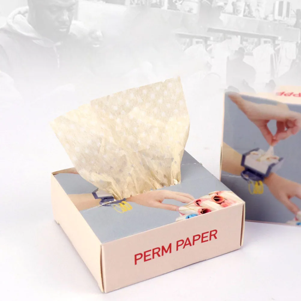 

1Box Perm Paper High Temperature Resistant Strong Absorption For Salon Home Use Hair Styling End Wraps Disposable Hairdressing