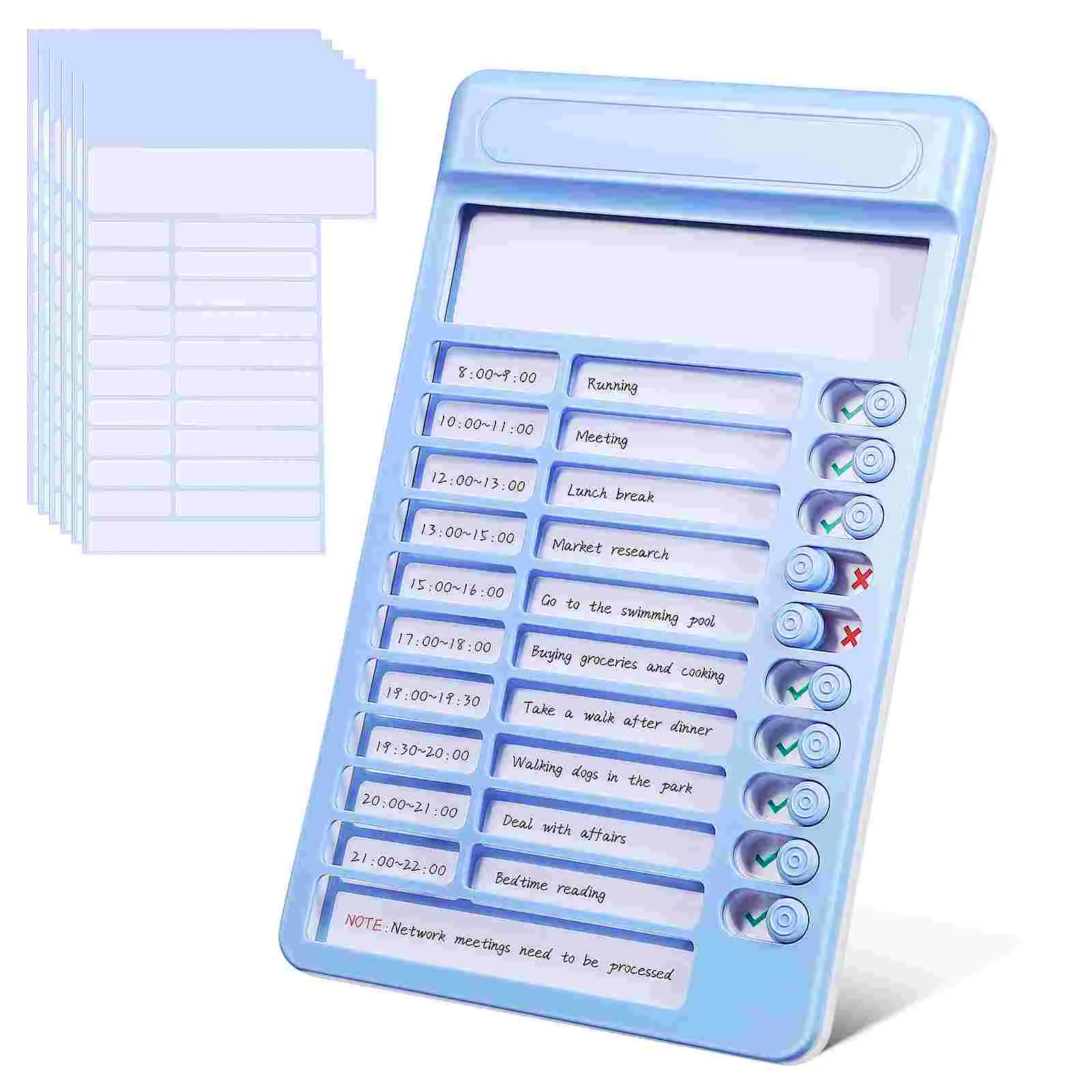 

Self-discipline Checker List Visual Schedule Board Slider Memorandum Aldult Classroom Chart Reminder Planning