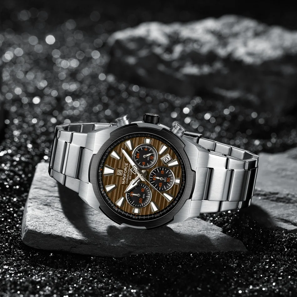 New NAVIFORCE Luxury Men's Waterproof Silicone Strap Watch Sports Quartz Clock Chronograph Luminous Wristwatch Relogio Masculino