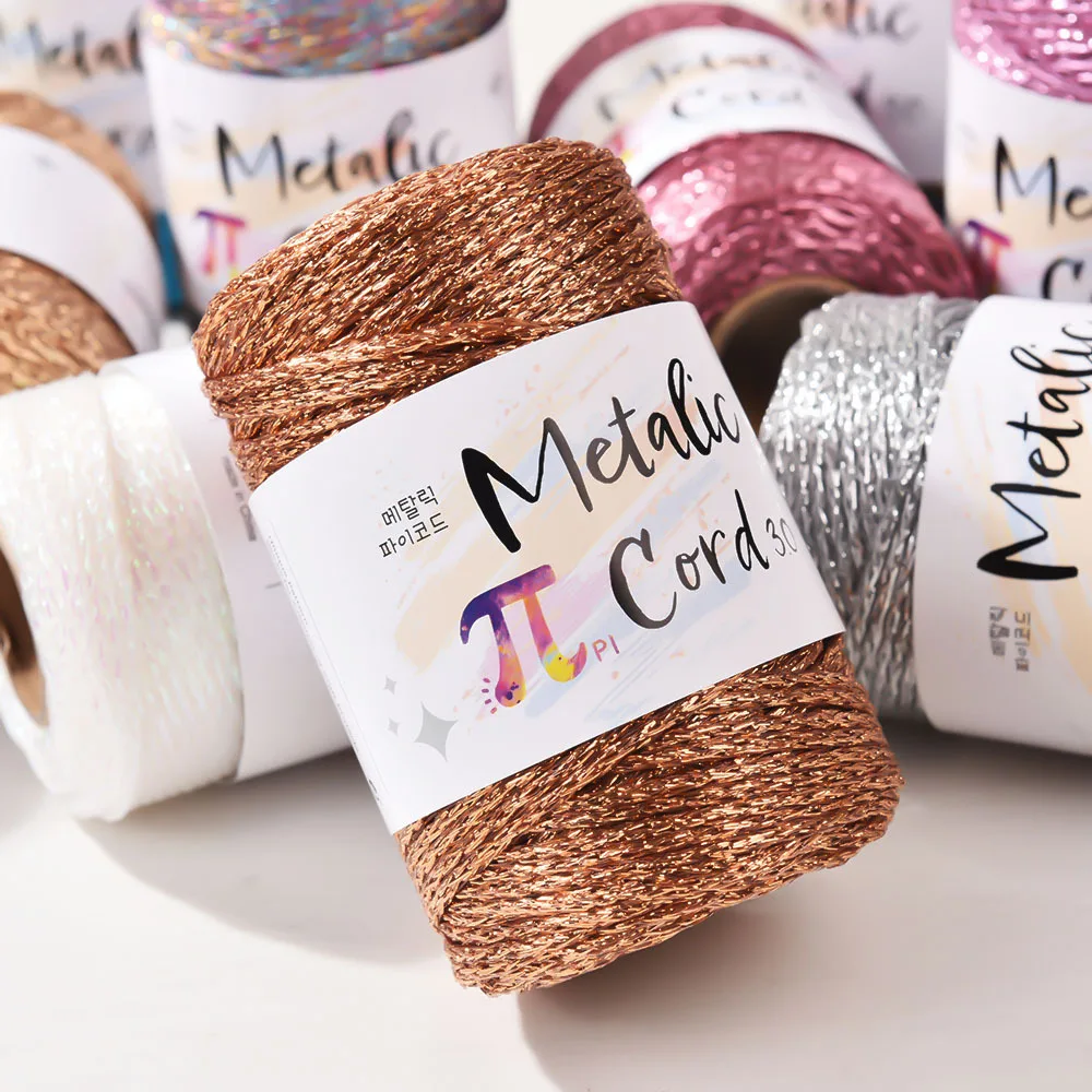 3mm 100 Meters Gold Wire Hollow Core Rope Handmade Crochet Polychrome Shoe Bag Scarf Wire Hand Woven Thread Box Packaging Rope