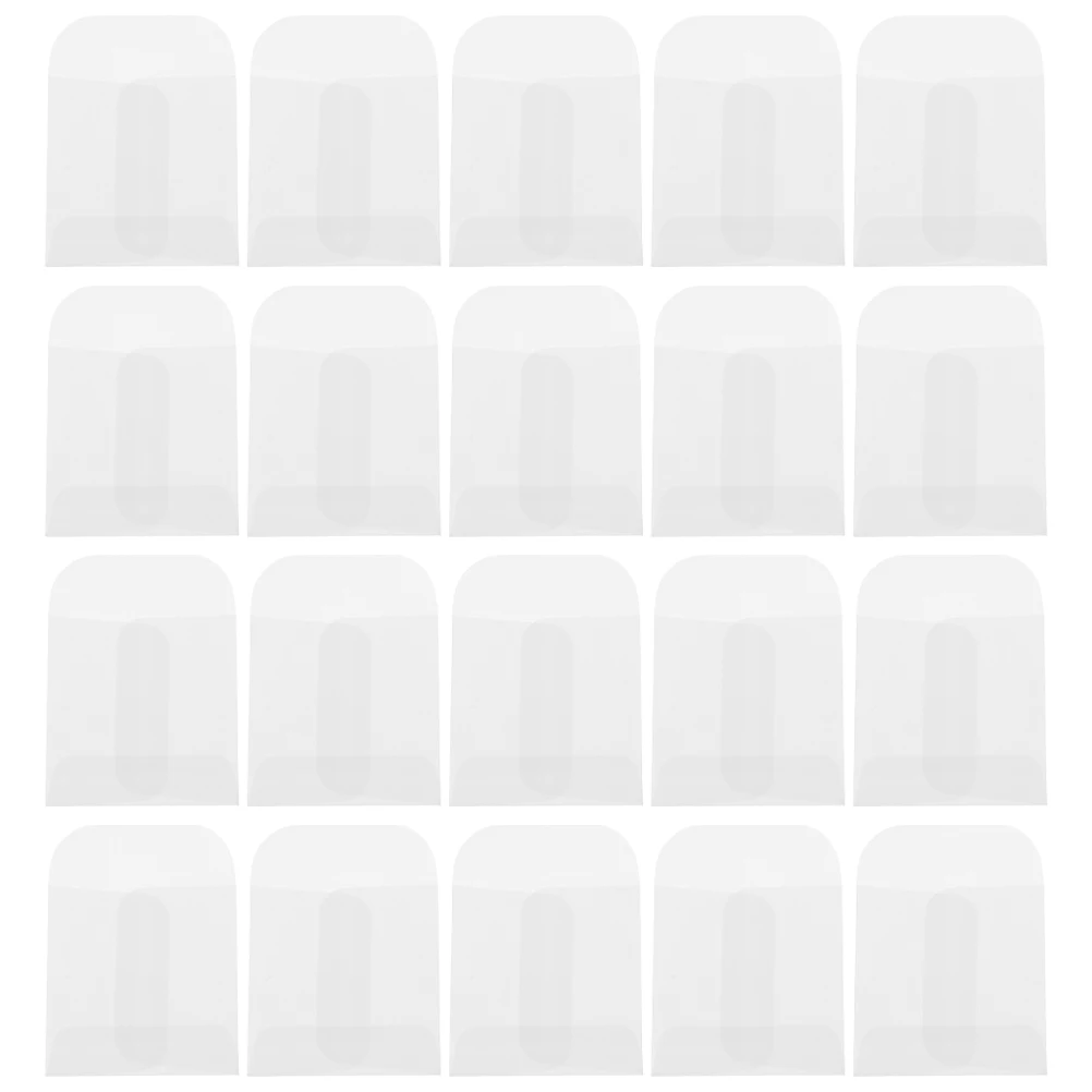 

60pcs Mini Paper Pouches Bags Transparent Jewelry Storage Pouches Earring Paper Packaging Bags for