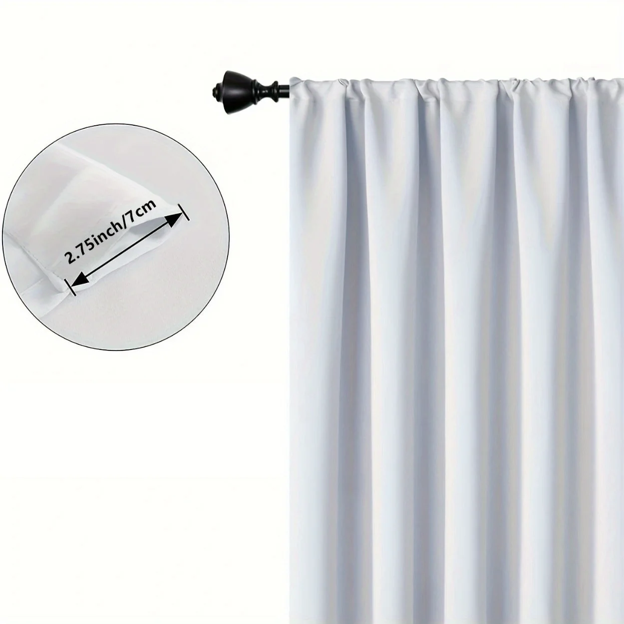 White Base Sketch Skull Butterfly Curtain Panels 2 Pack, Dripping Ink Skeleton Insect Gothic Cool Teen Boys Room Curtain