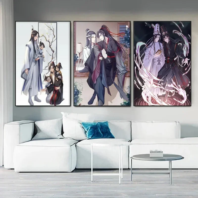 China Anime Mo Dao Zu Shi Wei WuXian/lan Zhan Canvas Painting Posters and Prints Wall Art Pictures Living Room Home Decoration