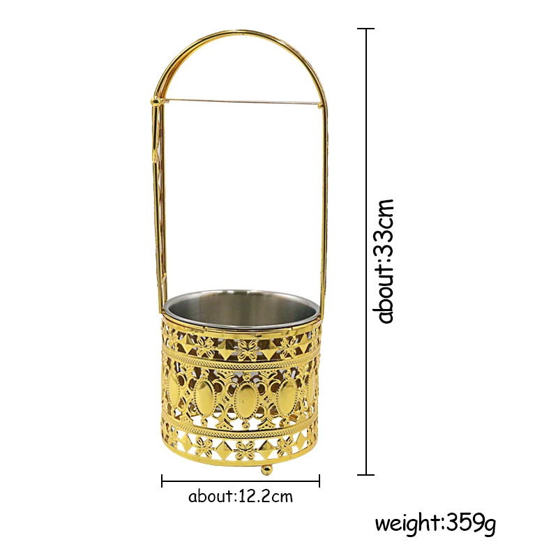 Hookah Charcoal Holder Basket Stainless Steel Small Shisha Carbon Basket for Hookah Chicha Narguile Accessories Gold