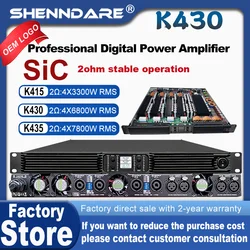 ShennDare 4x2800W Audio Professional Power Amplifier 4 Channels 1U Subwoofer Amplifier Class D Line Array Speaker Preamplifier
