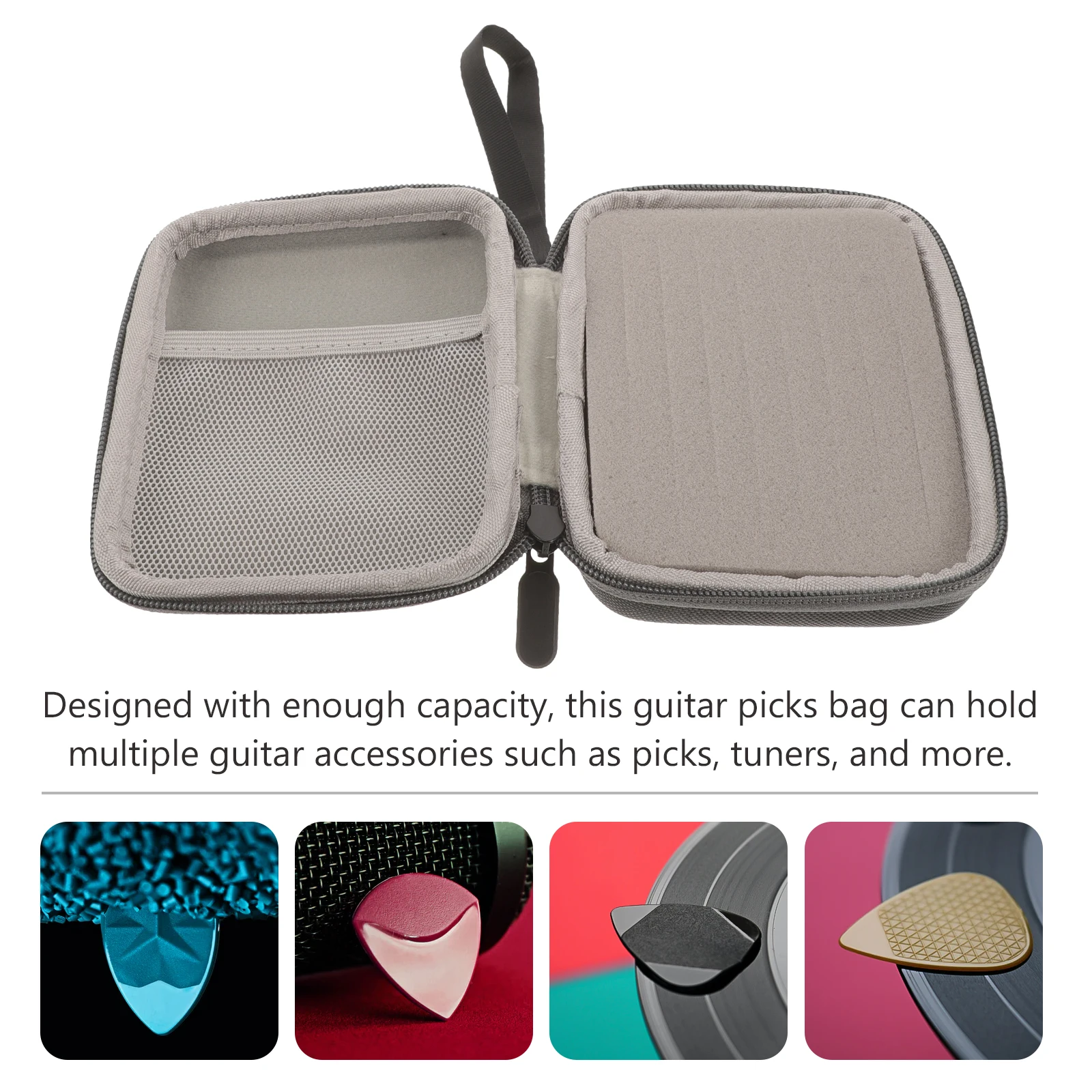

Pick Storage Box Guitar Mini Shaped Holder Plectrum Organizer Acoustic Holders Picks Bag Case