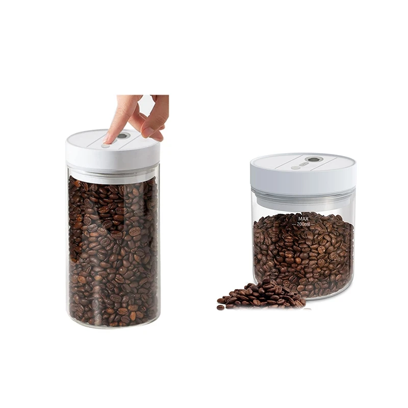 

Electric Coffee Beans Vacuum Sealed Tank Food Storage Jars Household Moisture-Proof Air Extraction Airtight Container Durable A