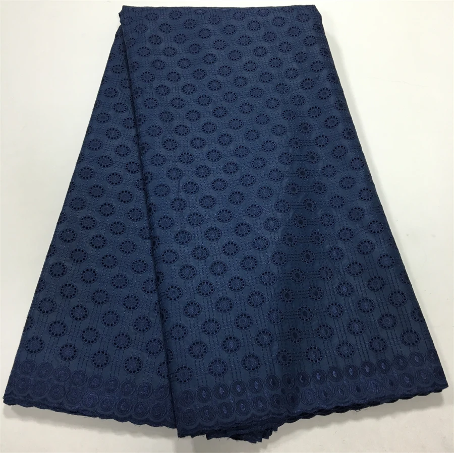 African Lace Fabric 2024 Latest Design Embroidery Swiss Nigerian Voile Cotton Lace Fabric for Men Cloth Sewing Materials A3809