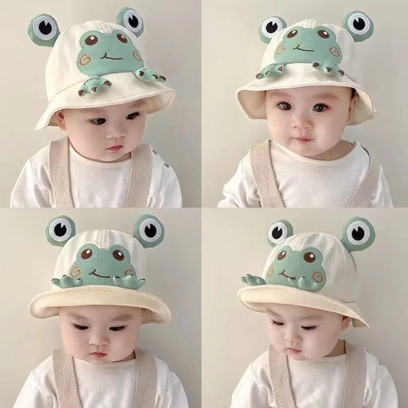 

Bucket Hat for Kids Girl Spring Outdoor Boys Girls Sun Hat Summer Cute Flog Toddler Children's Fisherman Cap Cotton