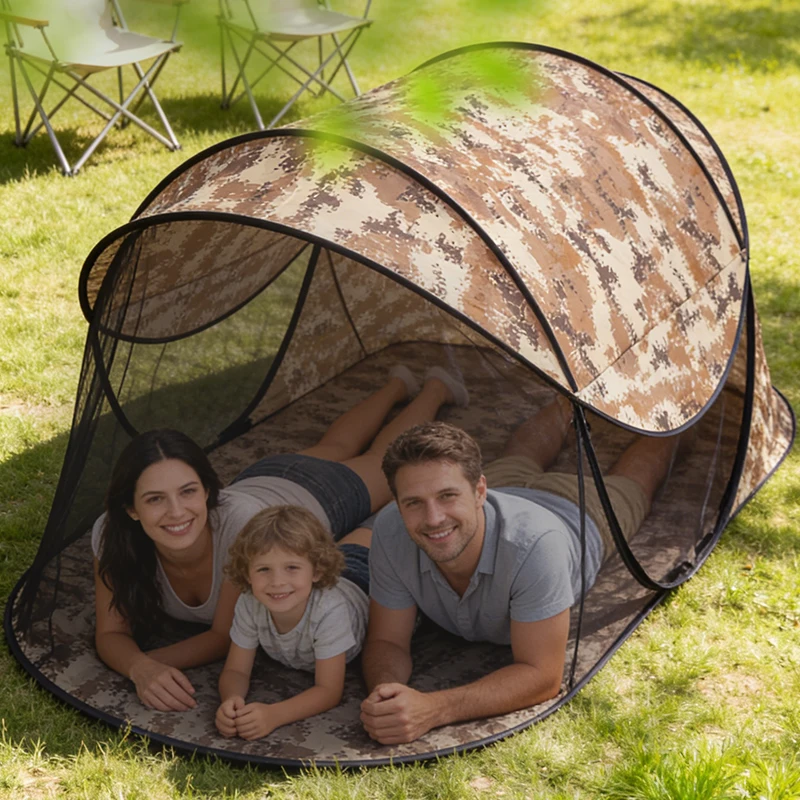Camping Hammock With Mosquito Net Rainfly - Sun Protection Outdoor Camping Tent One-Second
