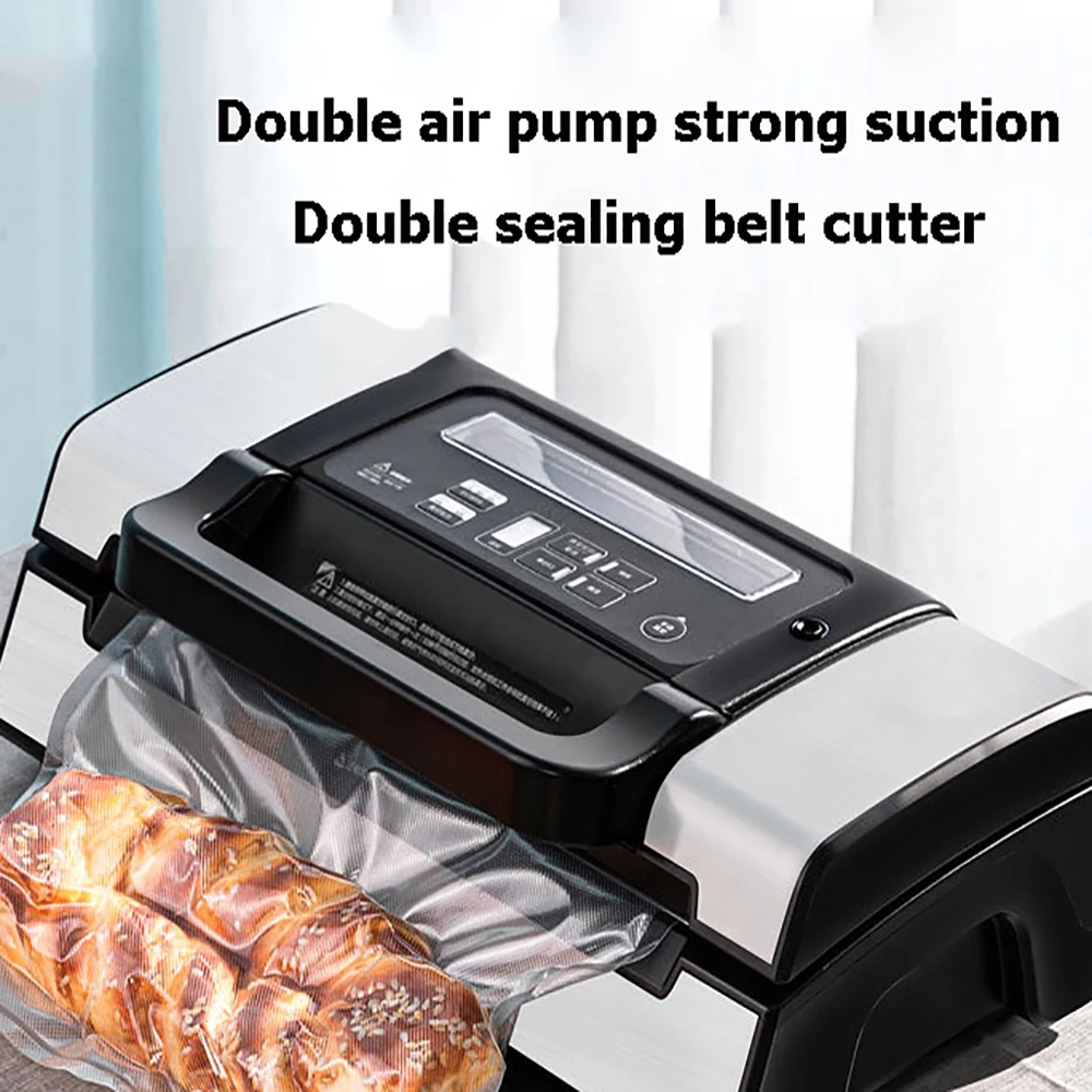 220V Commercial Vacuum Sealer Machine Multifunction Automatic Vacuum Food Sealer With Built-in Roll Storage & Cutter