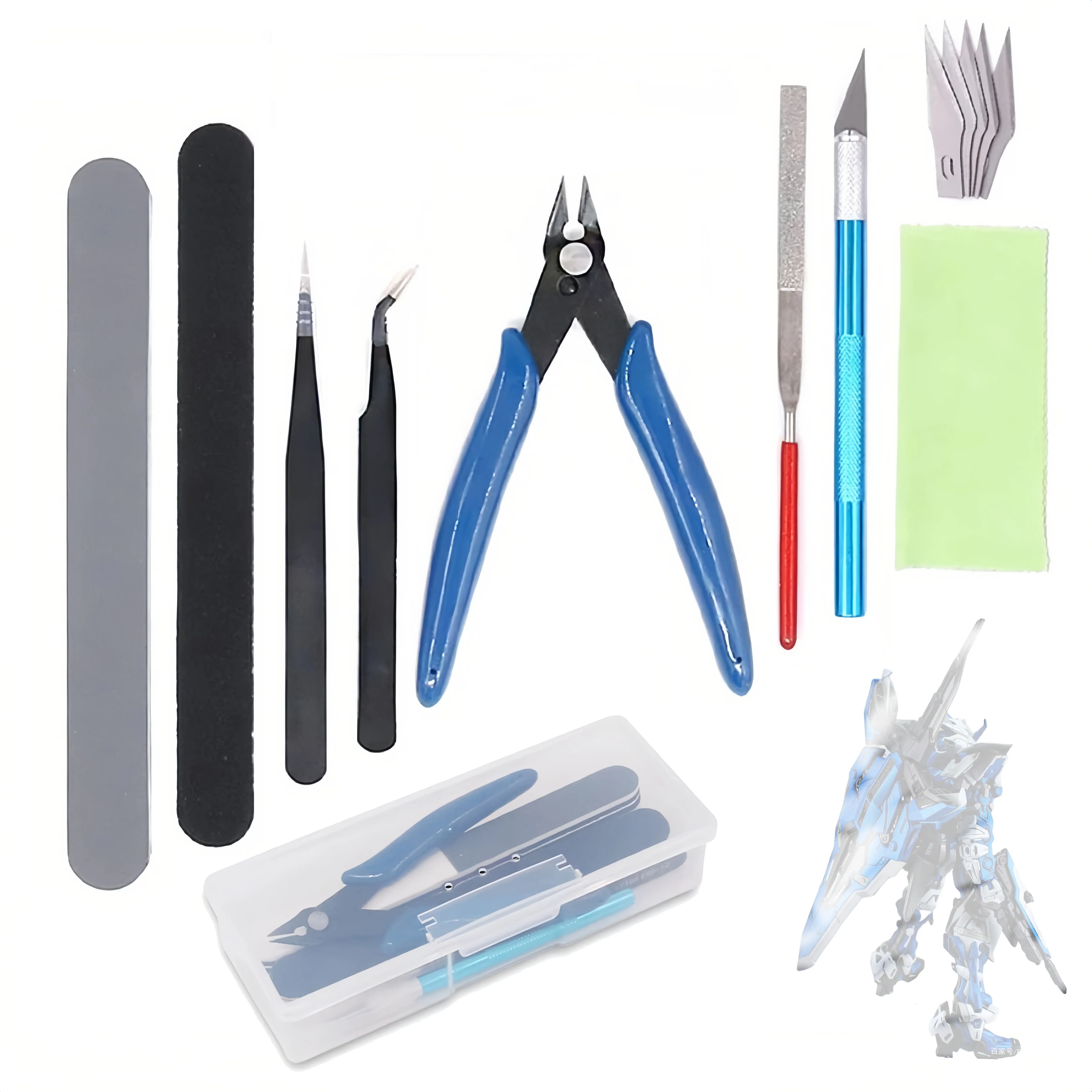 Herramientas de modelo básico para modelo Gundam, herramienta de artesanía DIY, herramienta de montaje de reparación de edificios de Hobby de coche, tijeras hechas a mano para principiantes, pinzas