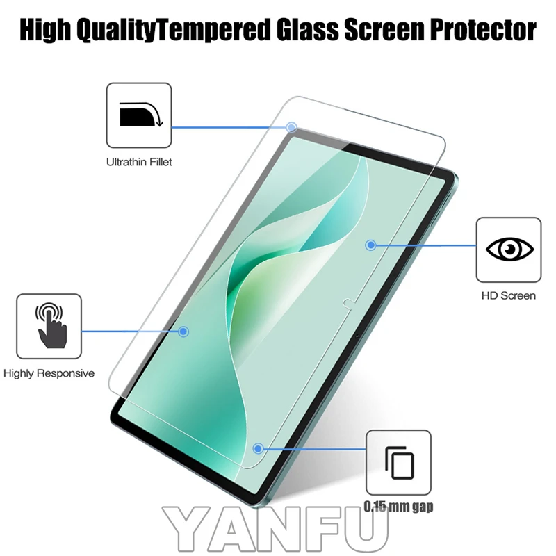 2Pcs Tempered Glass Screen Protector For Huawei Mate Pad 11.5s Accesorios 9H Protective Film Case Friendly