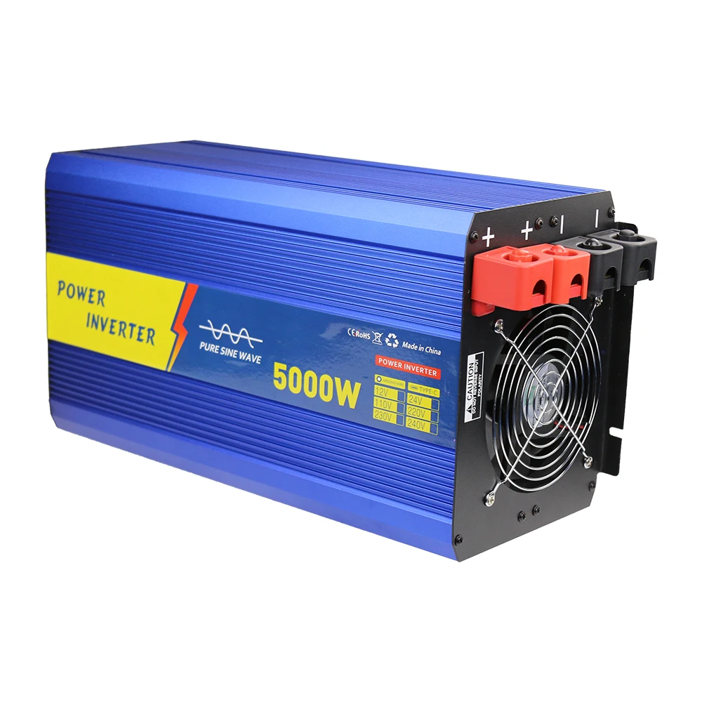

DC12V to AC 220V/110V 5000W 50Hz/60Hz LED Display USB Pure Sine Wave Charging Power Inverter