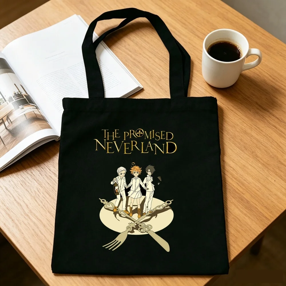 the Promised Neverland tote bag foldable canvas  personnalisable sac cabas shopper femme