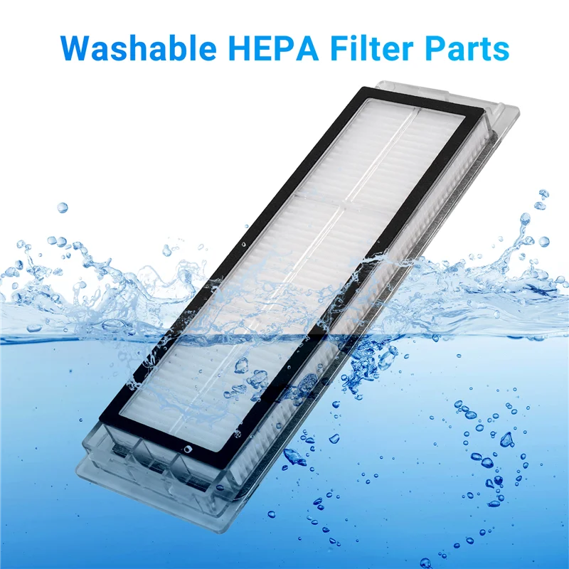 أجزاء فلتر HEPA قابلة للغسل لشاومي Roborock S5 S50 S51 S55 S5max S6 E25 E35 Max S6 Pure S6 ملحقات مرشح الفراغ