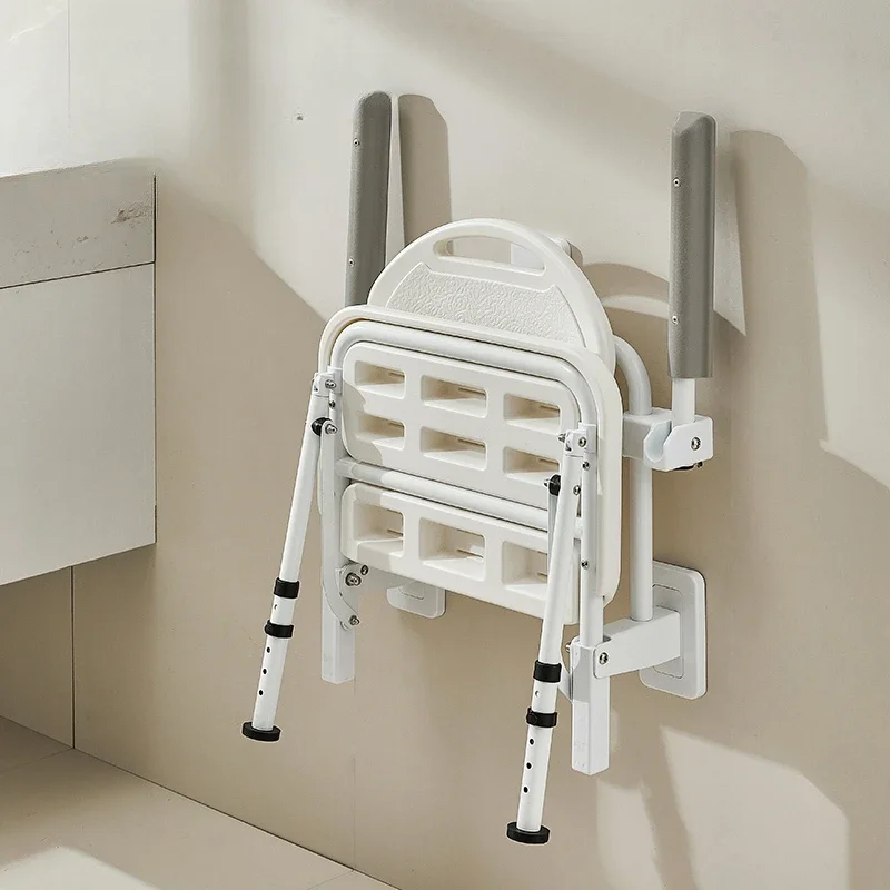 Armrest Design Shower Stool Disabled Bathroom Organizer Nordic Elderly Foldable Items Siege Pliants Portable Furniture Home