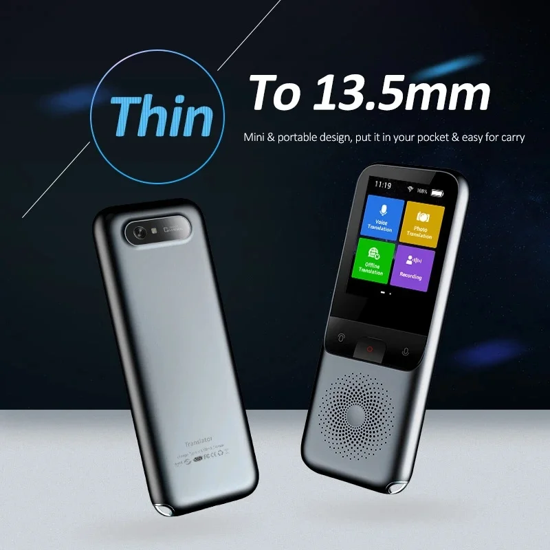 Translation Machine Device T11 Real-Time Smart Voice Photo Translator 134 Languages Tradutor Portable Text Translate