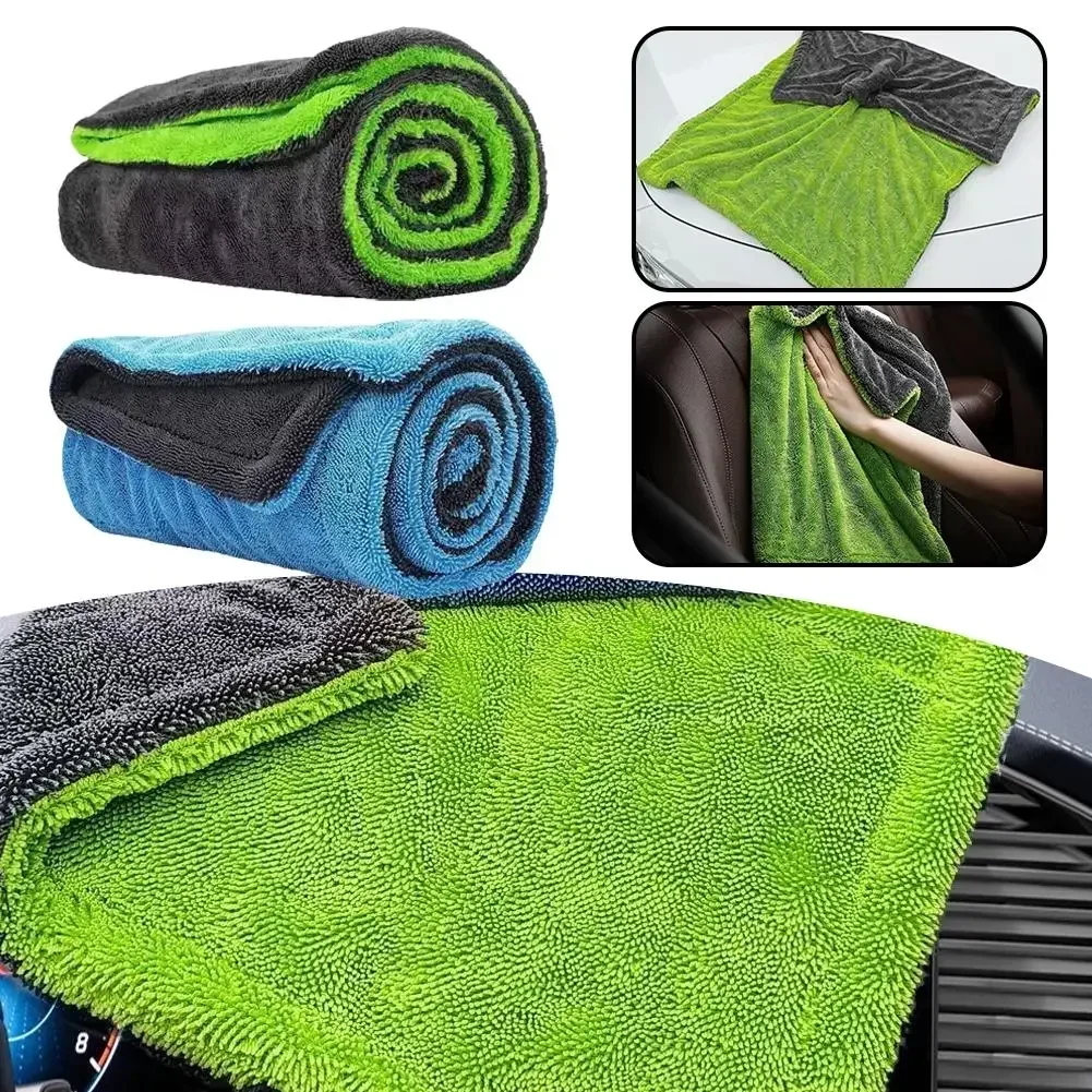 

Полотенце для сушки внедорожников и грузовиков 1400GSM, двустороннее, из микрофибры, с технологией крученой пряжи, высокая впитываемость и защита от царапин