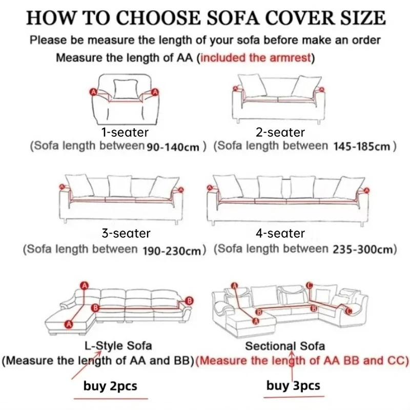Stretch Sofa Cover 4 Season Anti-Dust Armchair Protector for Living Room 1PC 1/2/3/4 Seater Corduroy L Shape Corner Couch Cover
