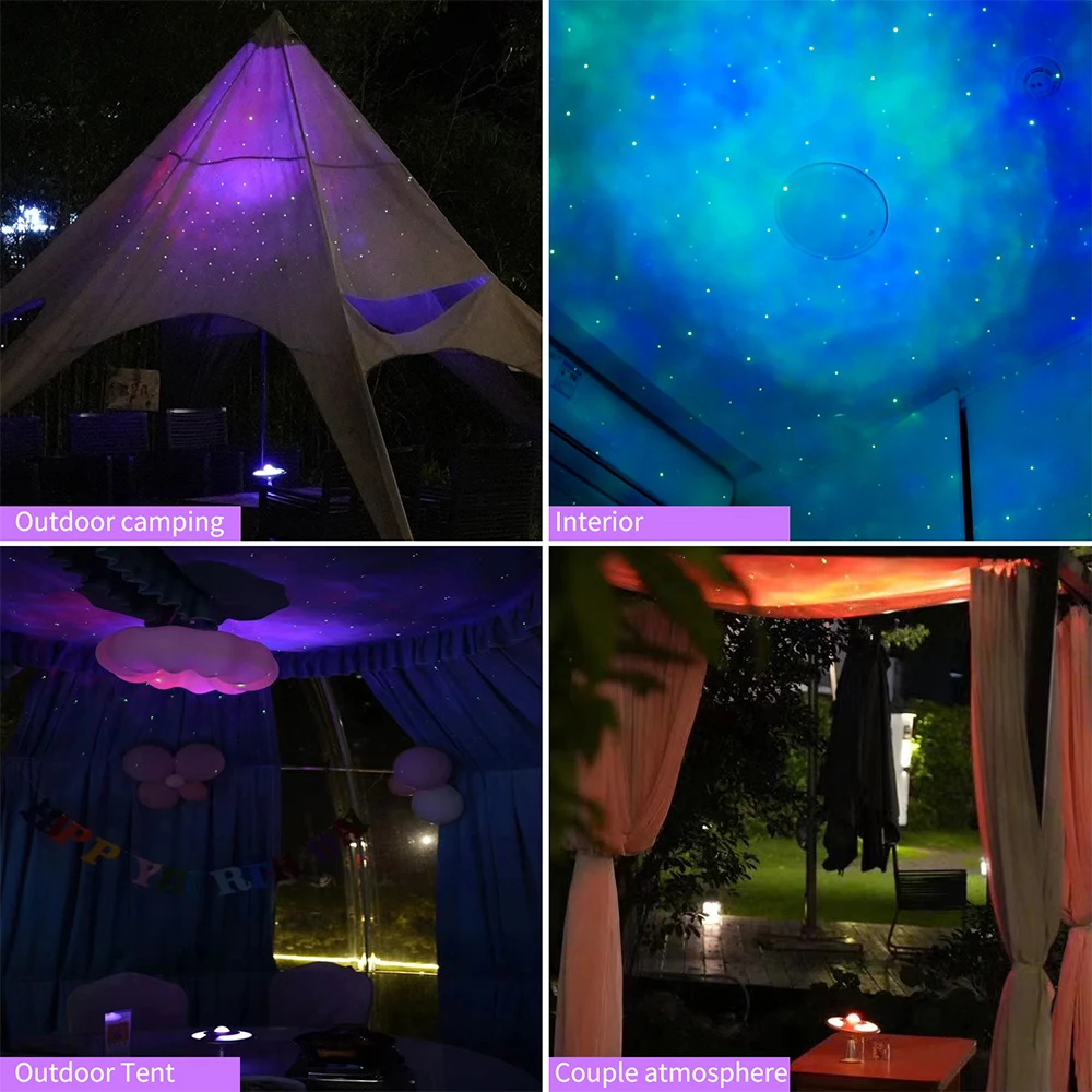 UFO Star Projection Night Light Galaxy Projector Planetarium Projector for Bedroom Aurora Projector with Magnetic Design