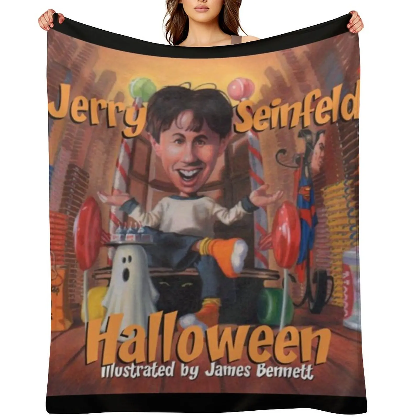 

Jerry Seinfeld Halloween Kindle Edition Throw Blanket Softest Soft Beds Sofa Quilt bed plaid Blankets