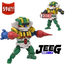 Moc Anime Figures Steel Jeeged Robot Model Building Blocks 2 In 1 Mecha Warrior Deformation Brick Constructor Toys Gift