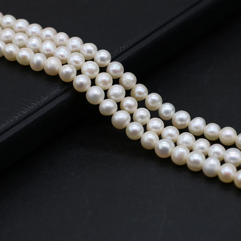 Wholesale Natural Zhuji Freshwater Culture Pearl Beads Loose Round 4-5mm Bead for Jewelry Making DIY Nacklace Bracelet