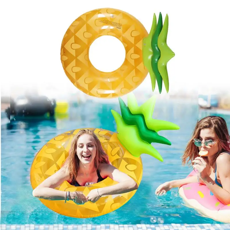 Pineapple Pool Float Pineapple Shape Inflatable Summer Floats Comfortable Portable Floaties With Backrest Portable Summer