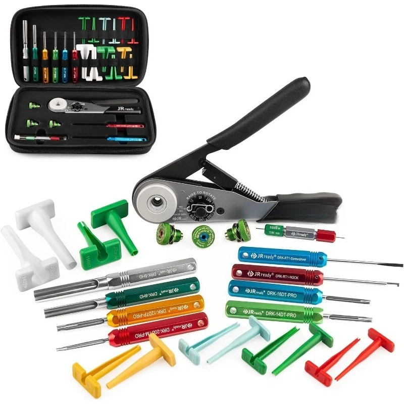 

25Pcs ST2173 Deutsch Connectors Tool Kit, ACT-HDT Crimp Tool for Deutsch Size 12#16#20# Solid Contact Connectors with De