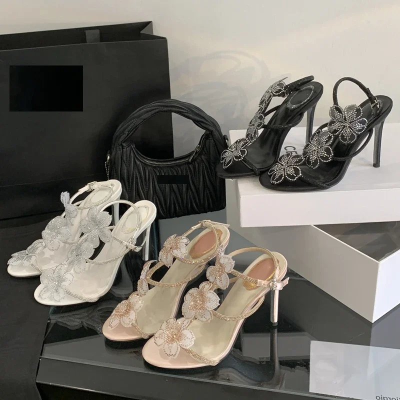 

Сексуальные женские босоножки Aneikeh с открытым носком, кристаллами и бантом-бабочкой, на тонком высоком каблуке, с ремешком на пряжке, для банкетов и вечеринок