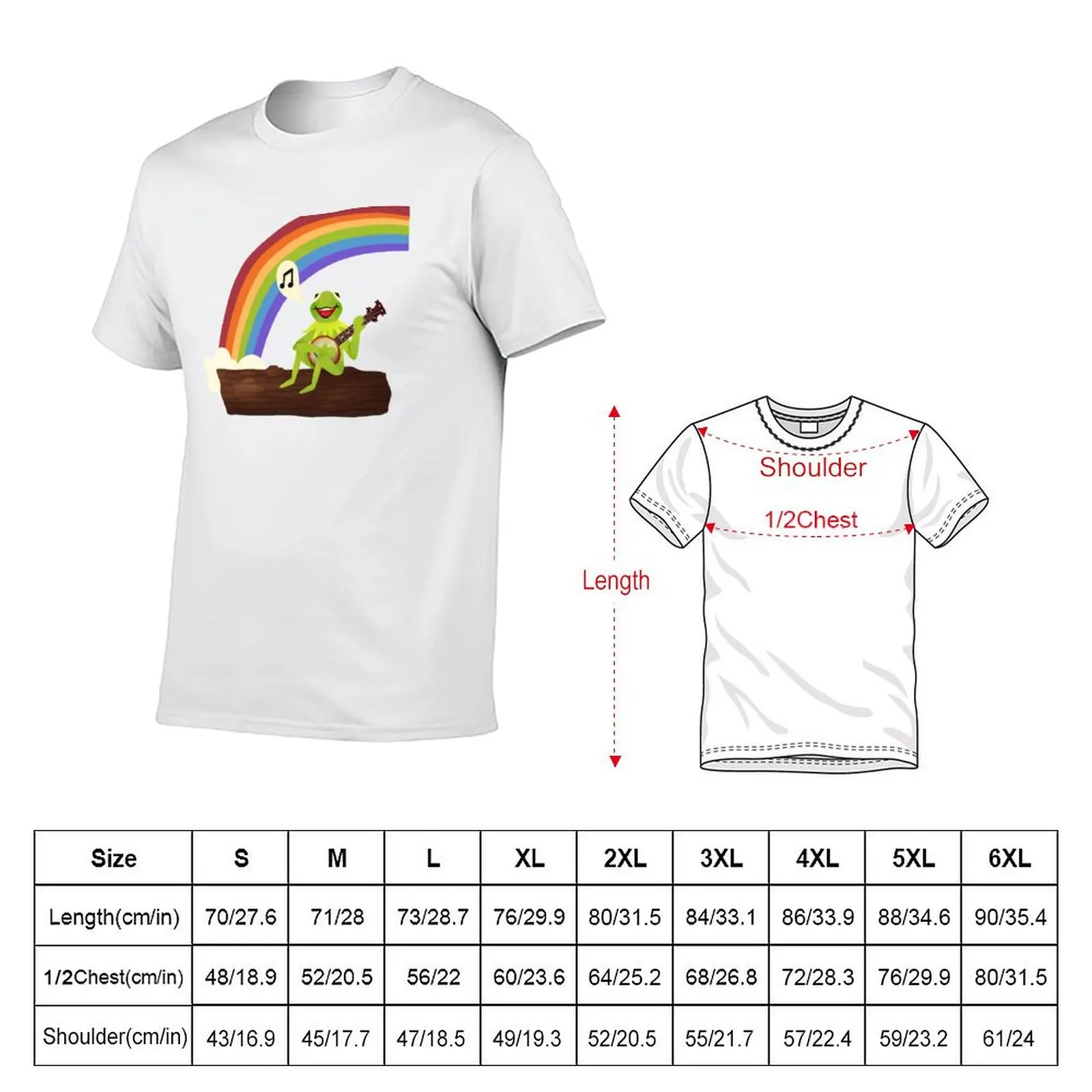 Banjo Kermit Version: 3 T-Shirt Big and Tall Crew Neck Tee
