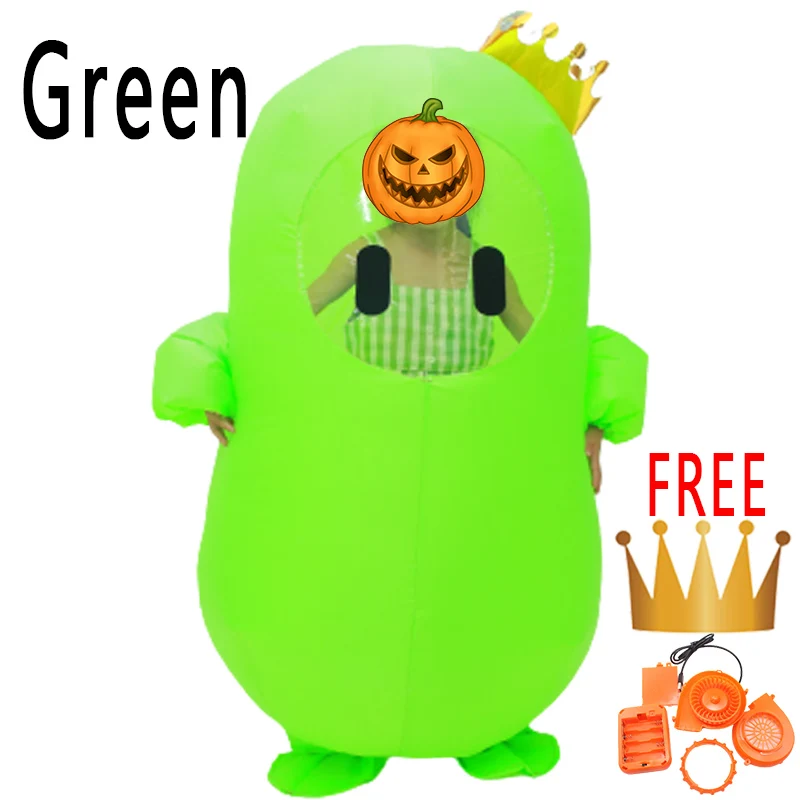 Fall Jongens Opblaasbare Kostuum Meisje Vrouwen Mannen Kid Adult Jellybean Game Struikelen Anime Cosplay Halloween Verjaardagsfeestje Blow Up Pak