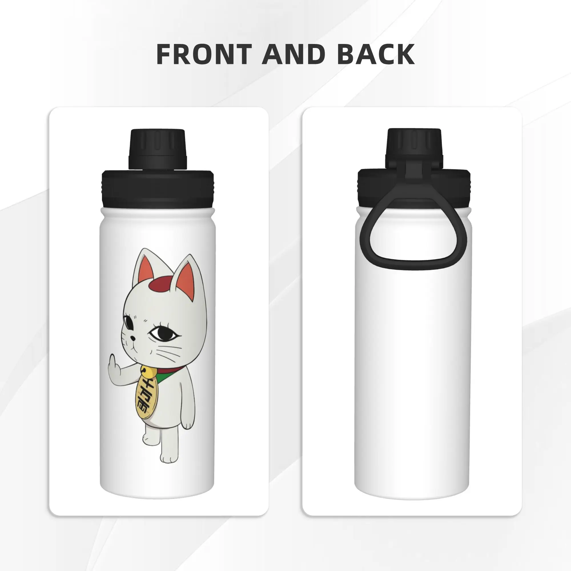 Anime Dandadan Turbo Granny Cat 18OZ Sports Insulated Kettle  Coffee Cups Stainless Steel Office Home Mug Hot Cold Drink