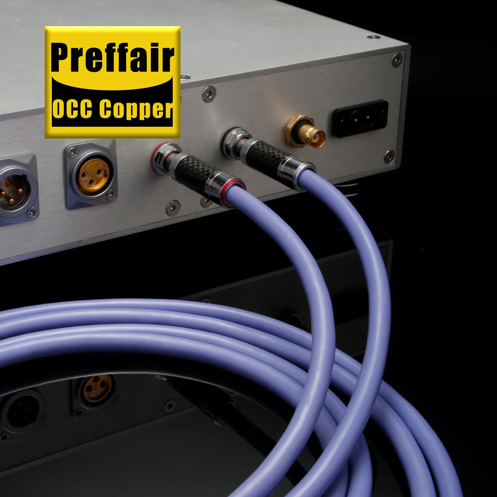 Paar-XLR-Kabel, 3-poliges XLR-Symmetriekabel, OCC versilbert, RCA-zu-XLR-Verbindungskabel für Verstärker mit Carbonfaser-Stecker – Detail 6