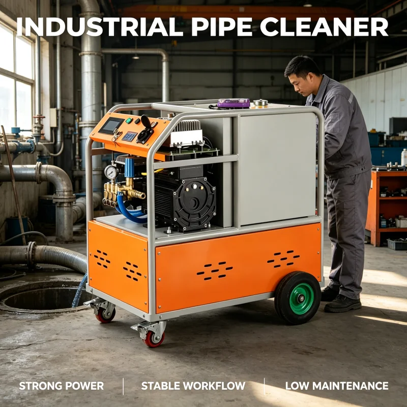 New 200Bar Cold Water Sewer Jetter Machine Drain Cleaning & Pipe Unblocking with 27HP Twin-cylinder Gas Engine 64L/min