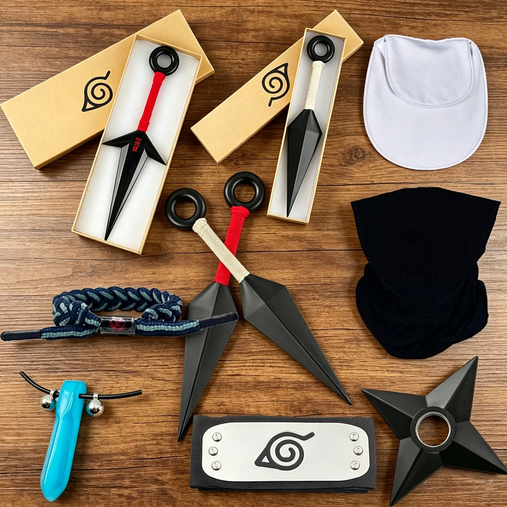 Anime Naruto Shippuden Kunai Cosplay Accessories Props Forehead Plastic Collection Props Ninja Darts Model Toy Gift