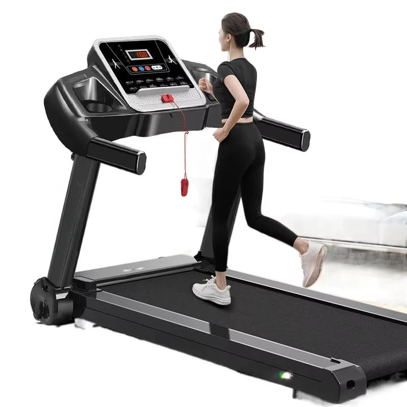 

Беговая дорожка для взрослых, маленькая электрическая домашняя бесшумная складная мини-ходунки для спортзала, беспроводной пульс