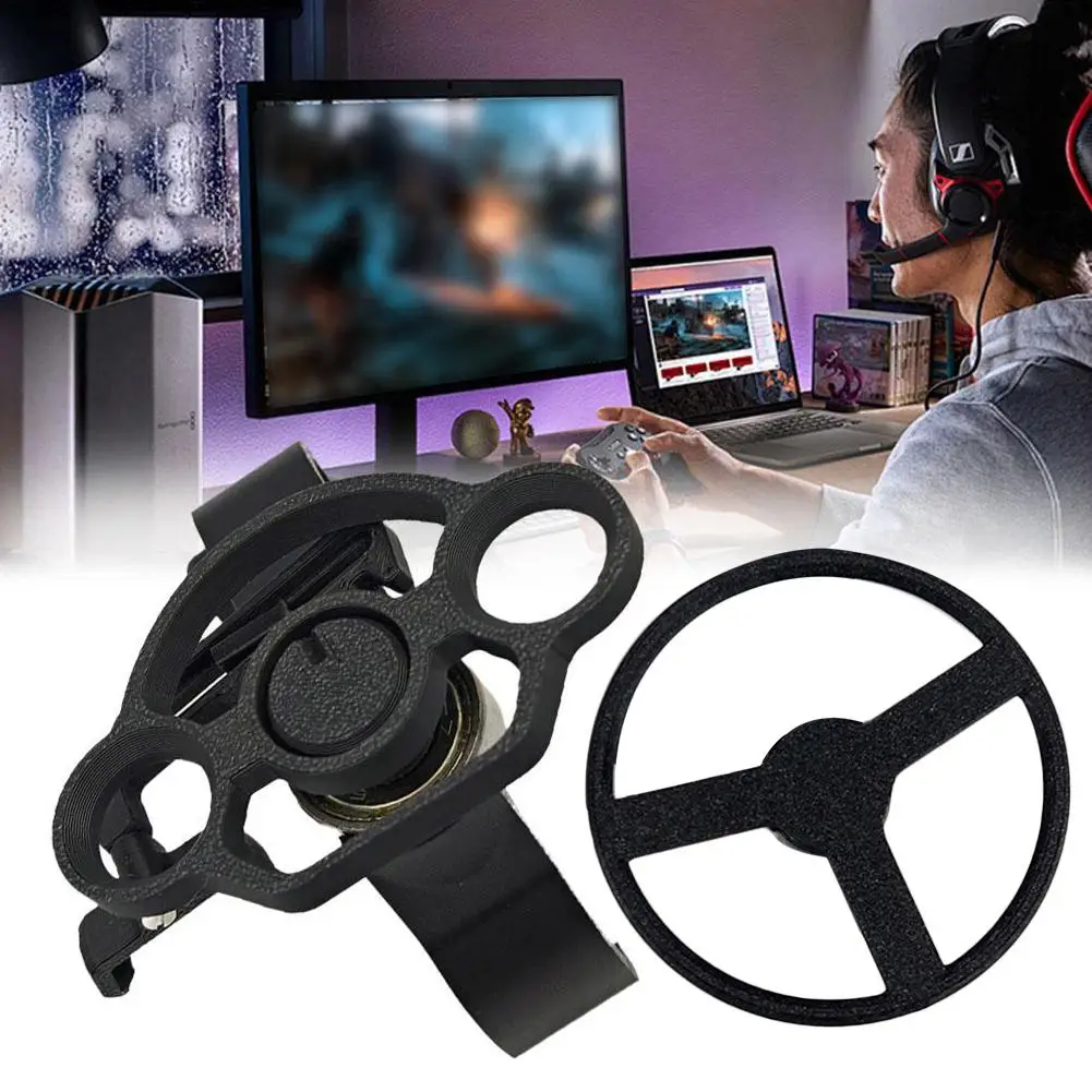 1pcs 3D Black Printing Handle Steering Wheel For And Slim Mini Game Controller Auxiliary Replacement Accessories R1M1