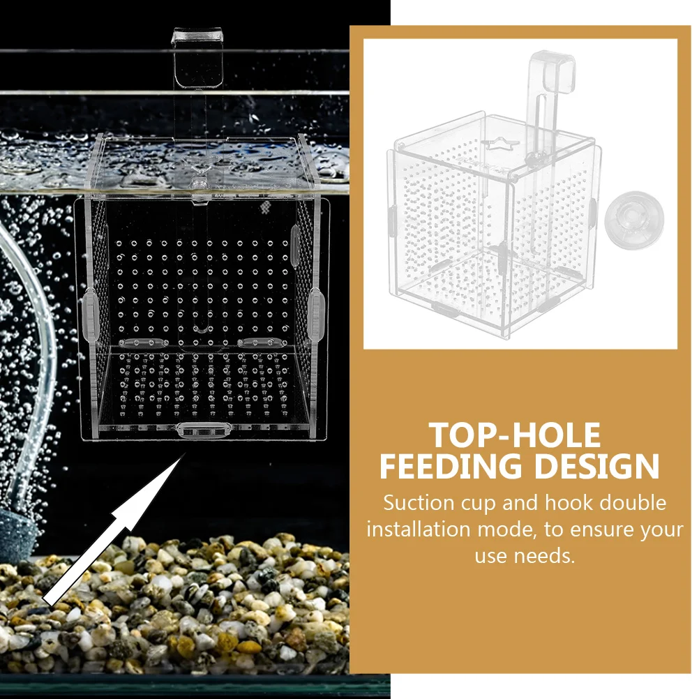 

2 Sets Tank Isolation Box Aquarium Breeding Hatchery Acrylic Box For Isolating Aggressive Hanging Fish Tank Hatching Incubator