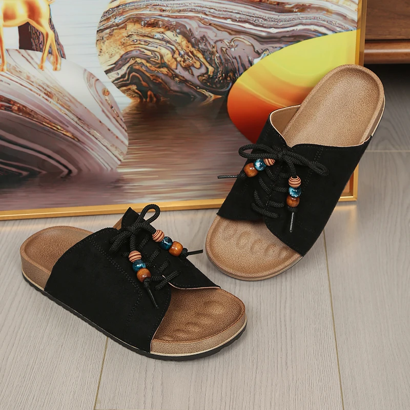 Retro Heightened Baotou Slippers 2026 New Temperament, Fashionable and Versatile Platform