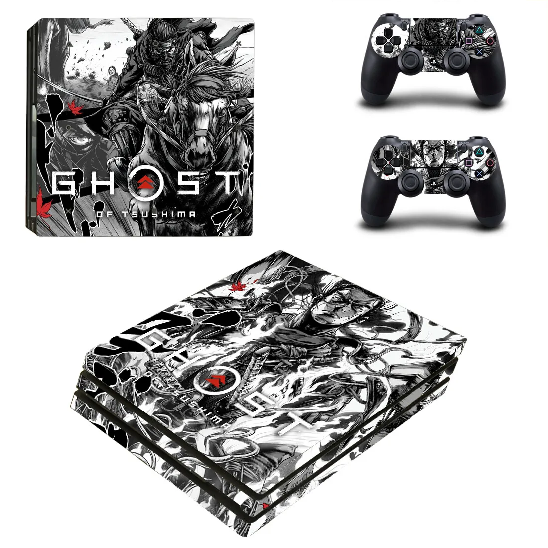 

Ghost of Tsushima PS4 Pro Skin Sticker Decal Cover Protector For Console and Controller Skins Vinyl