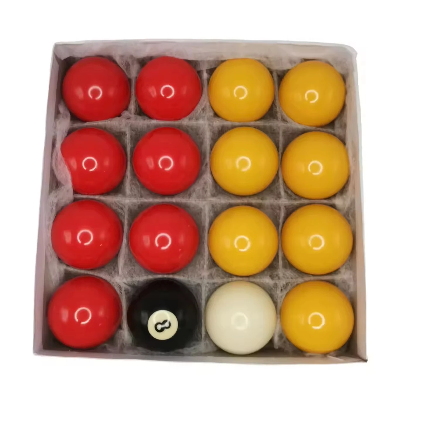 

Grade a Other Snooker & Billiard Accessories 16 Ball 2 Inch 1-7/8 52.5MM Red and Yellow Pool Balls Set