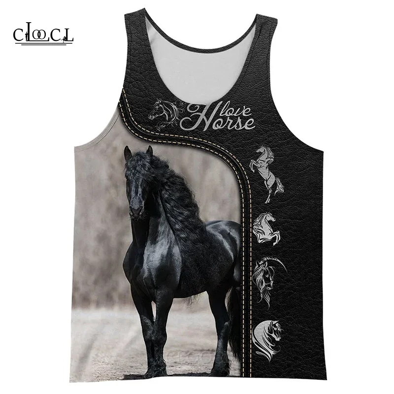 

MSIEESO модные топы для спортзала Love Beautiful Horse 3D принт майка без рукавов для мужчин и женщин уличная одежда жилет фитнес Прямая доставка