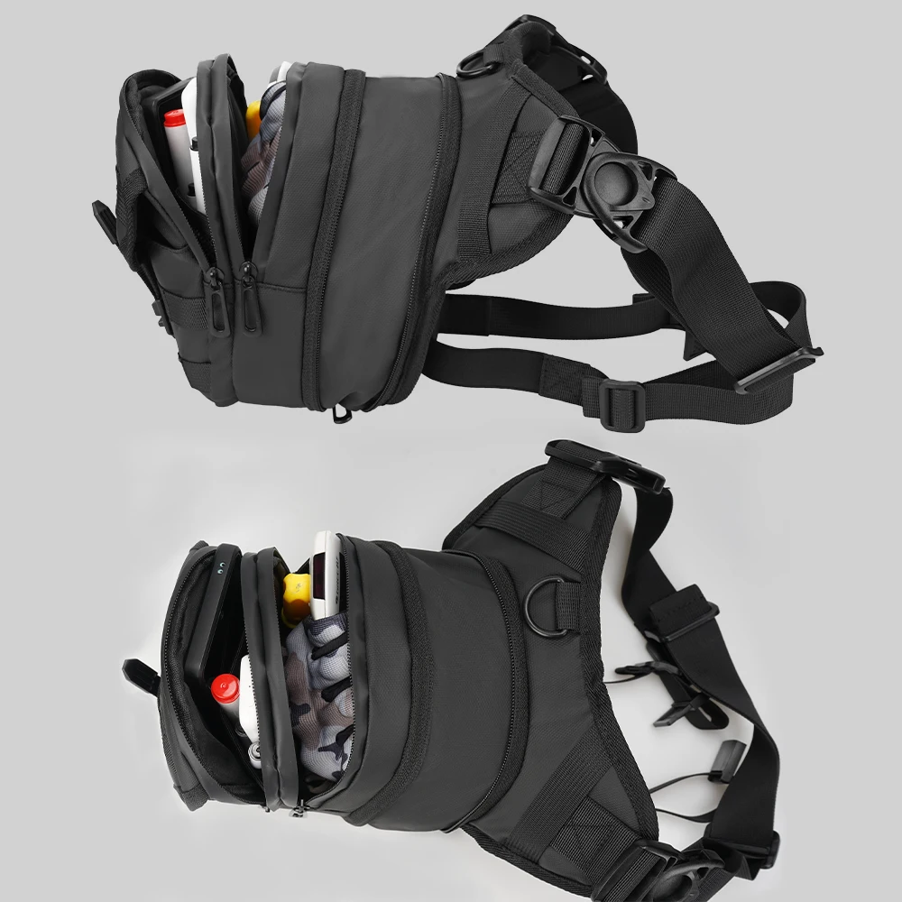 DUHAN Multi-Function Motorcycle Drop Leg Bag Hip Bum Motorcycle Bag Outdoor Waist Bag Motorbike Riding Chest Bag