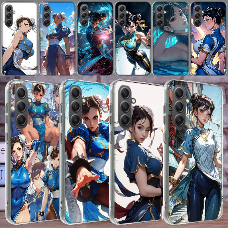 Game Anime Ch-Chun Li Phone Case for Samsung A16 A26 A36 A56 A17 A37 A57 A07 A06 A02S A03 A04S A05S Galaxy Note 20 10 A50S A71 A