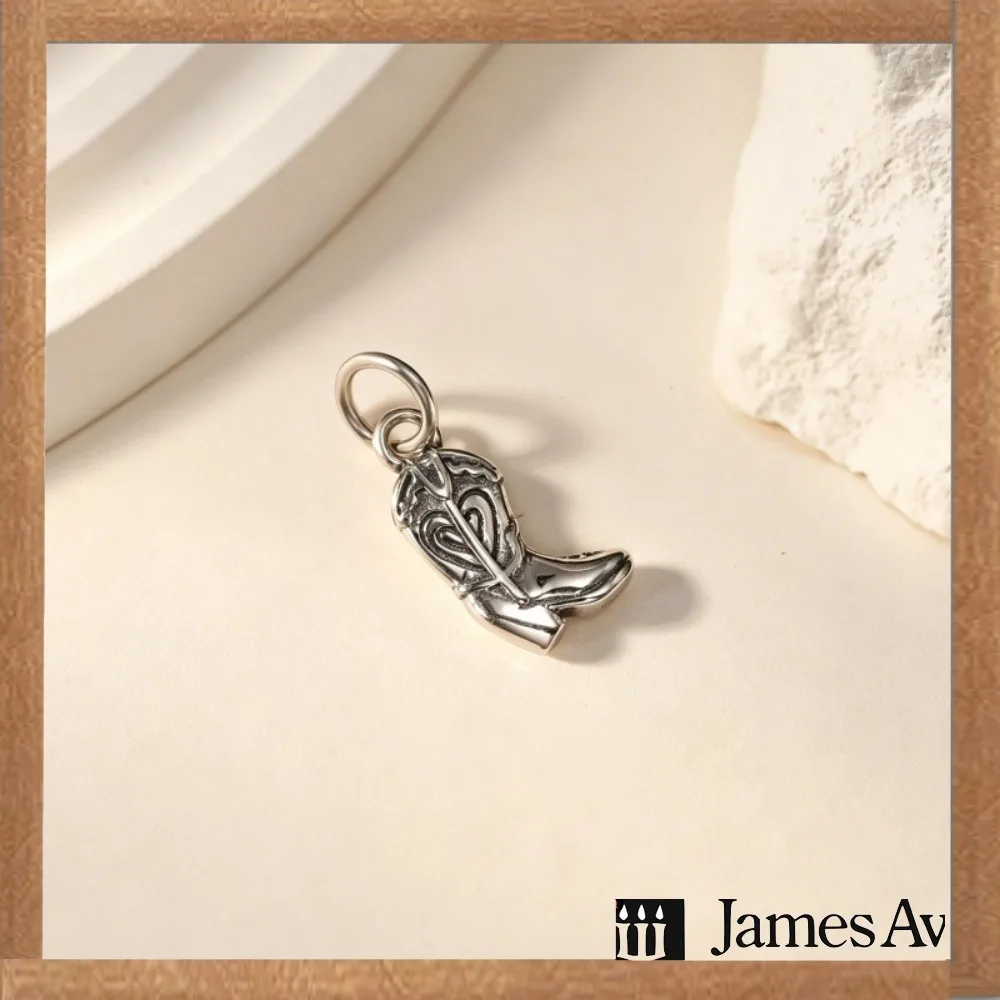 S925 Silver‑Tone Vintage Cowboy Boot Dangle Charm Pendant Western Cowboy Shoe Bead Fit Snake Chain Bracelet Necklace DIY Jewelry