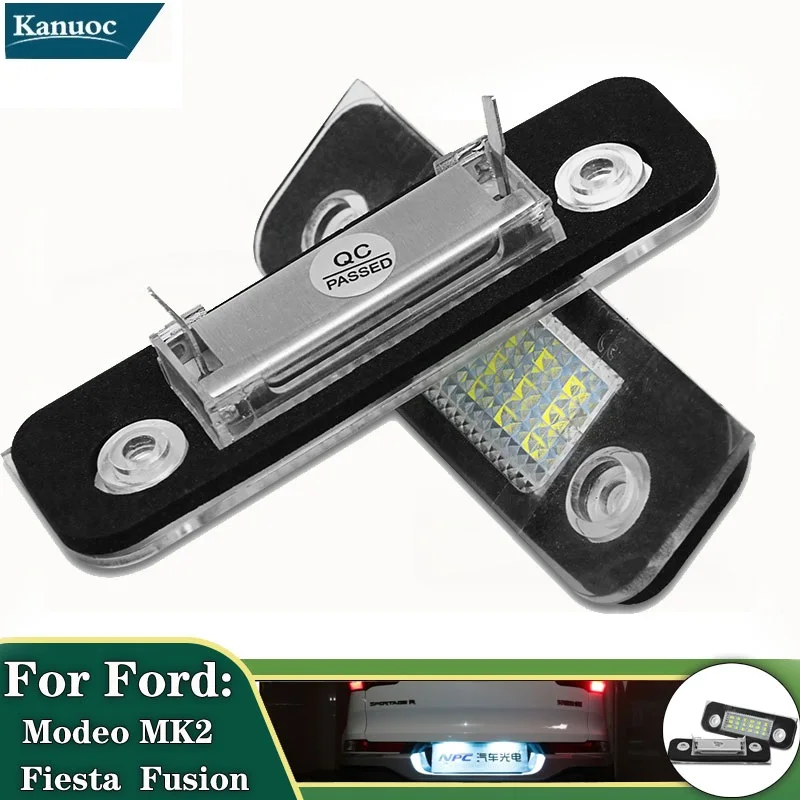 

2Pcs/set 24 LED Bulb License Number Plate Lights Rear Truck Tail Lights For Ford Fusion Modeo MK2 Ford Fiesta