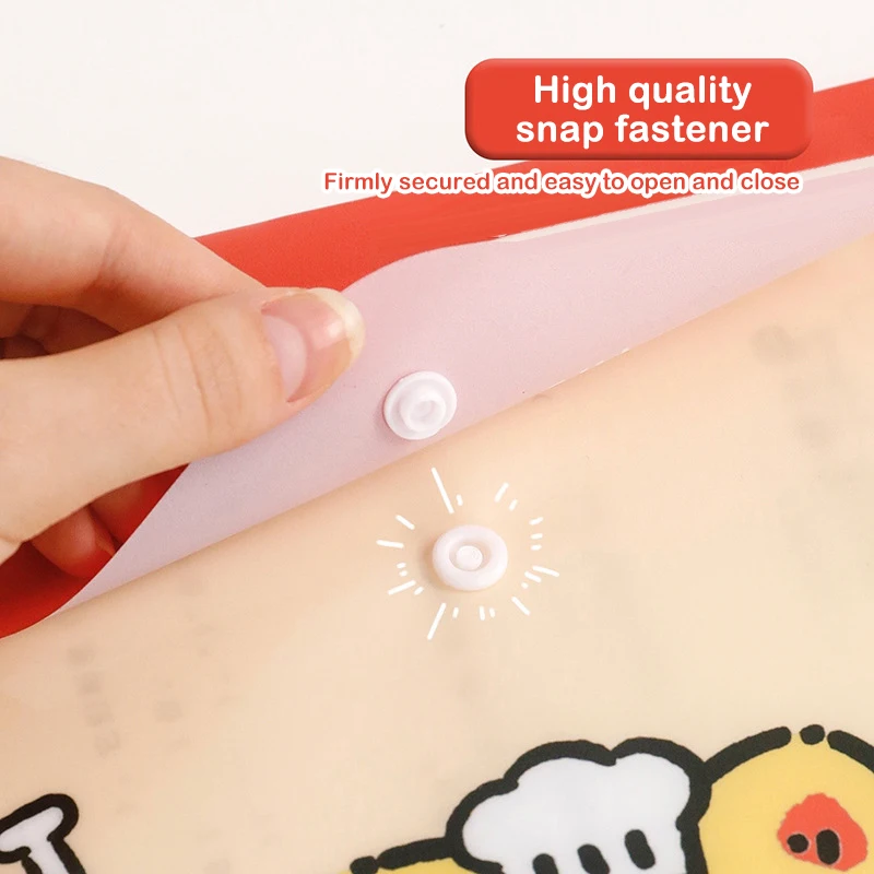 4Pcs Cartoon Capybara File Bag Waterproof Durable Test Paper Storage Bag Office Information File Bag Student Stationery Gifts