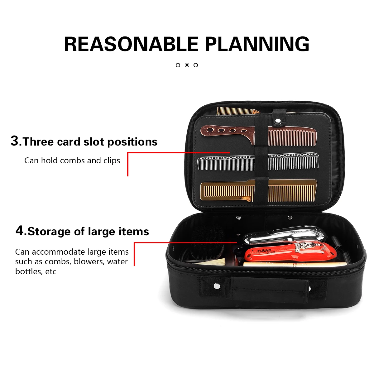 Barber Electric Clipper Bag Salon Hairdressing Tool Storage Bag Carrying Travel Shaver Organizer Beard Trimmer Box Holder